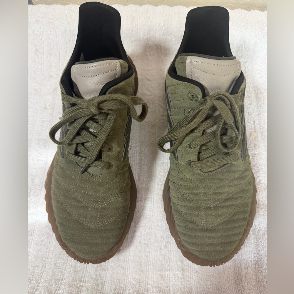 Adidas Men Sobkova Olive Green Sneaker with Brown Outsole. 10.5